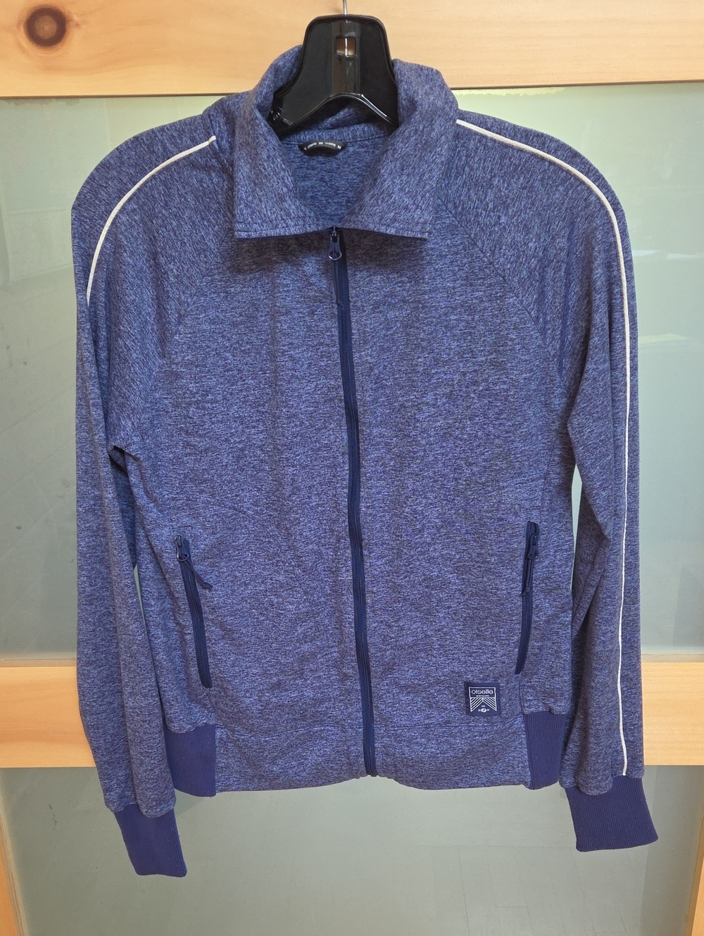 Women's Oiselle Heather Blue Full-Zip Track Jacket XS